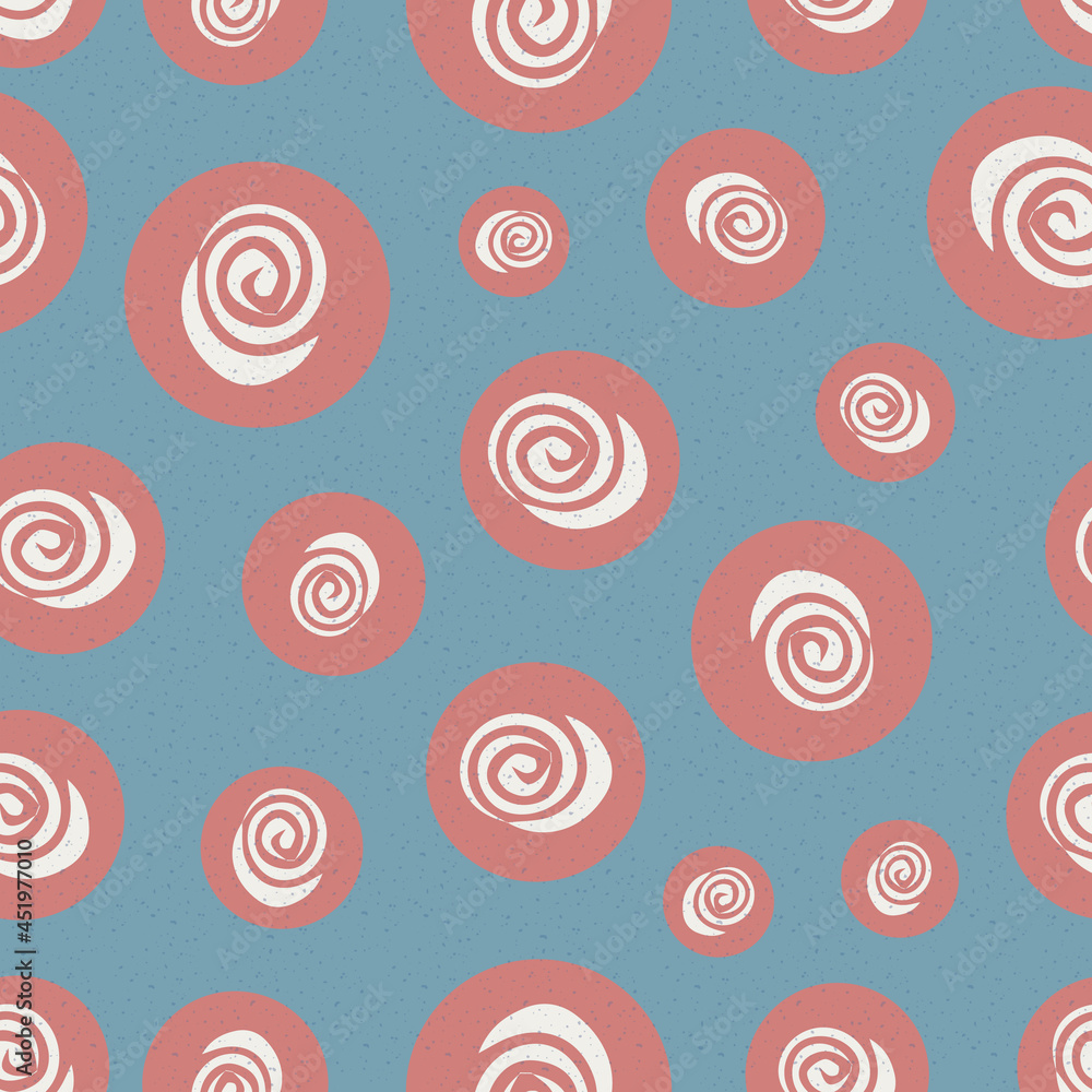 Poster swirl vector seamless repeat pattern print background