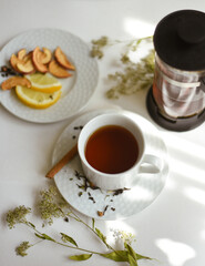 cup of tea and cookies