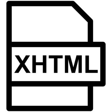 XHTML File Format Vector line Icon Design