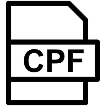 CPF File Format Vector line Icon Design