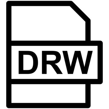 DRW File Format Vector line Icon Design