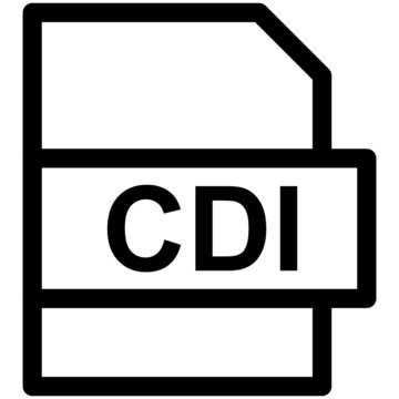 CDI File Format Vector line Icon Design