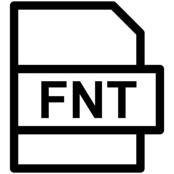 FNT File Format Vector line Icon Design