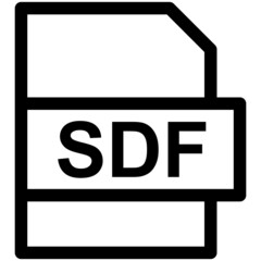 SDF File Format Vector line Icon Design