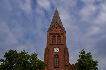 Fototapeta na wymiar The Protestant Church in Warnemünde