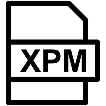 XPM File Format Vector line Icon Design