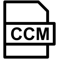 CCM File Format Vector line Icon Design