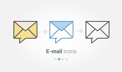 Email mini icon set