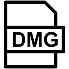 DMG File Format Vector line Icon Design