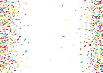 Bright Geometric Background White Vector. Round Festival Template. Abstract Frame. Red Circle Parade Illustration. Rainbow Ribbon.