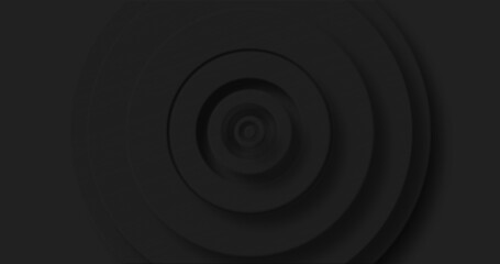 Image of black circle layers pulsating on black background
