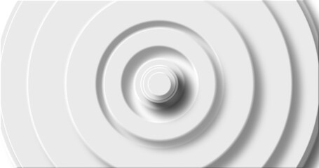 Image of white circle layers pulsating on white background