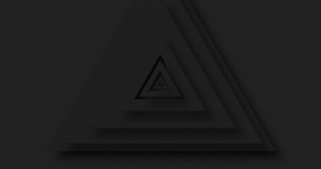 Image of black triangle layers pulsating on black background