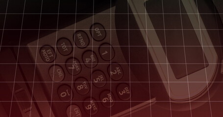 Image of financial data processing over payment terminal
