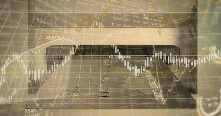 Image of financial data processing over credit card at atm machineslot