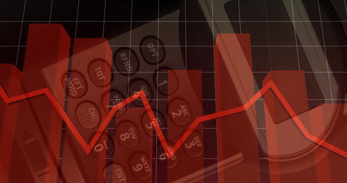 Image of financial data processing over payment terminal