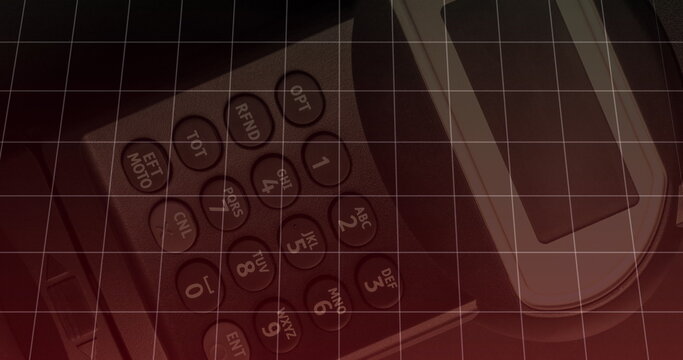 Image of financial data processing over payment terminal