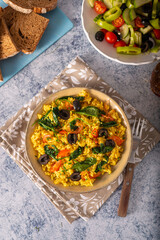 Curry risotto with spinach