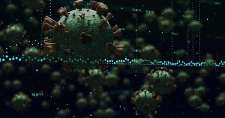 Data processing against Covid-19 cells moving