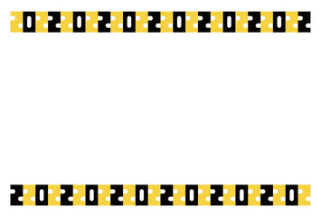 2022の文字で作られたフレームライン