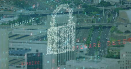 Cyber security data processing against cityscape