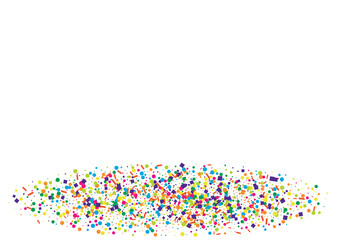 Blue Dot Birthday Texture. Serpentine Confetti Illustration. Green Invitation Round Background. Pink Celebrate Circle.