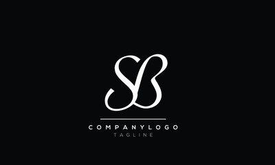 Fototapeta premium Abstract Letter Initial SB BS Vector Logo Design Template