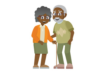 Elderly couple holding hands.Grandmother and grandfather together. 