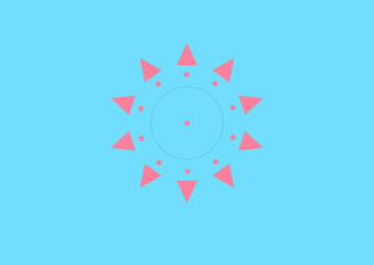 illustration logo around a circle  - vector