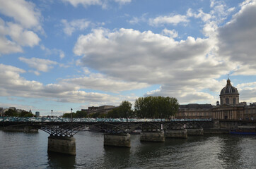 Fototapeta na wymiar Sunny day at Paris Seine River.