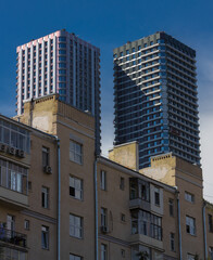 Fototapeta premium Modern and old building together