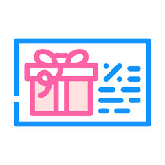 discount coupon gift color icon vector. discount coupon gift sign. isolated symbol illustration