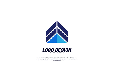 stock abstract creative idea logo brand identity for economy finance business and company logo design template colorful