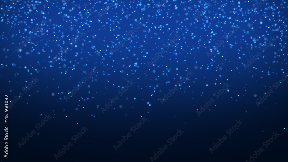 Aufkleber dust particles with bokeh effect. abstract magic background. 3d rendering.
