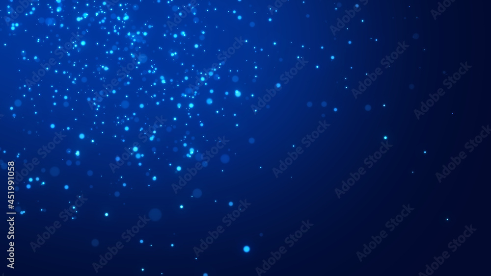 Aufkleber dust particles with bokeh effect. abstract magic background. 3d rendering.