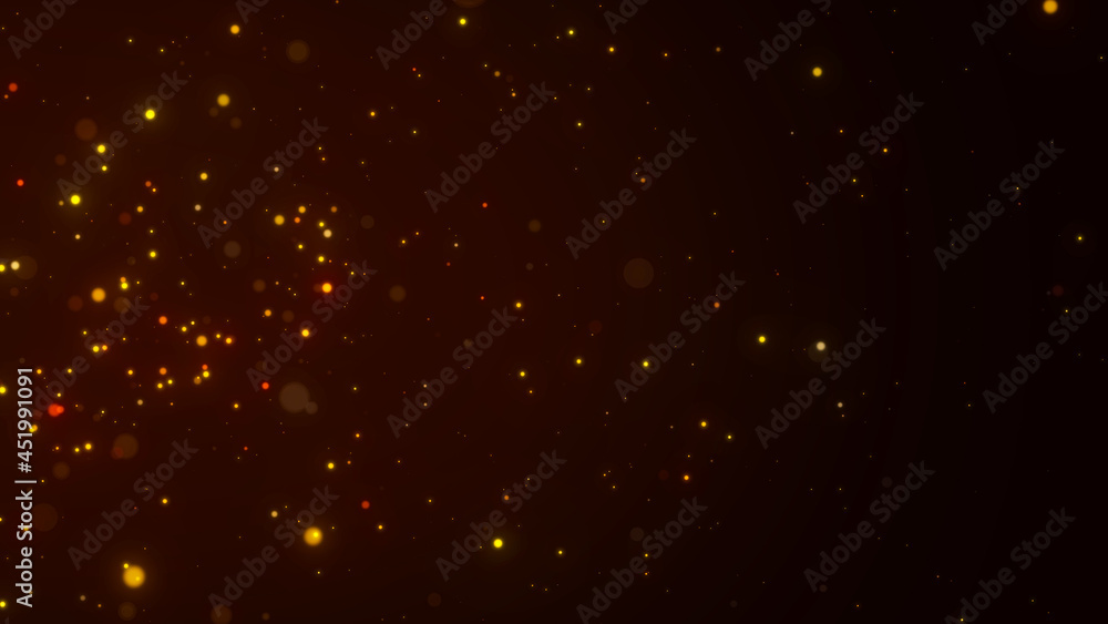 Aufkleber dust particles with bokeh effect. abstract magic background. 3d rendering.