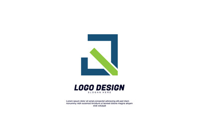 stock abstract creative shapes idea modern logo finance company business design template