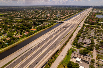 Aerial photo 595 Expressway and HOV Express Lanes