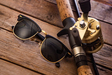 サングラスと釣り具