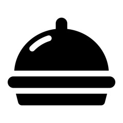 Obraz premium Cloche Glyph Icon Vector