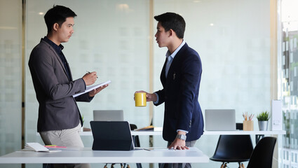 Business team are working together at meeting room at modern office.