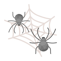 Spiders and Web Concept Vector Icon Design, Autumn or Fall activities Symbol, Dry weather Sign, Temperate climates Elements Stock illustration