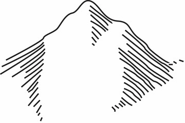 mountain map symbols. Vector Illustration