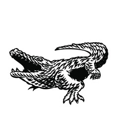 Illustration of crocodile alligator vector for logo