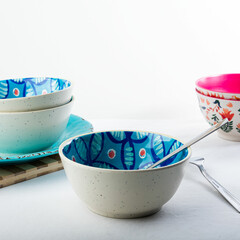 food plate top view on clear background