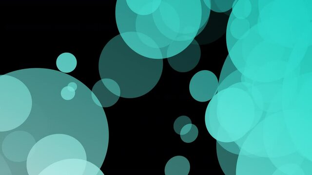 Circles space template background, motion 4k wallpaper random fly circles