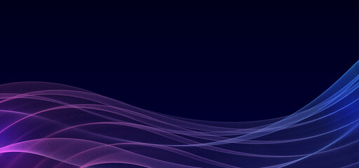 Abstract gradient pink and blue dynamic wave background. Abstract technology big data digital background. 3d rendering