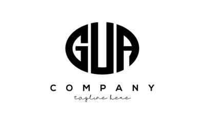 GUA three Letters creative circle logo design