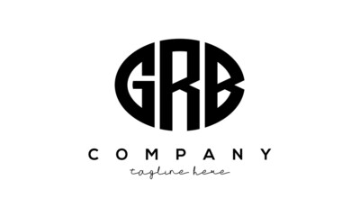 GRB three Letters creative circle logo design - obrazy, fototapety, plakaty