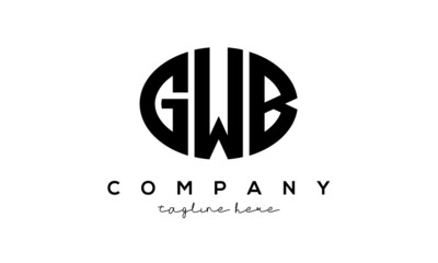 GWB three Letters creative circle logo design